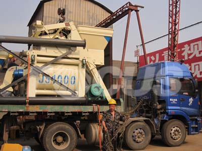 HZS50 Concrete Plant Being Shipped and Installed