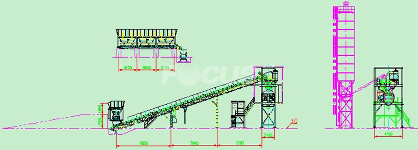 HZS60 Central De Concreto CAD Foto 1